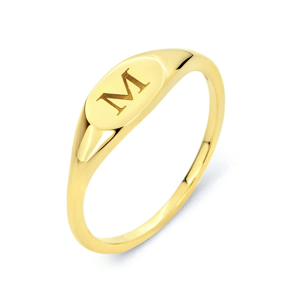 Sonia Jewels 14k Yellow White and Rose Three Color Gold Initial Letter RingM Size 10.5 